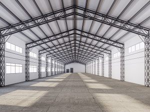 Low poly warehouse 02 3D Model