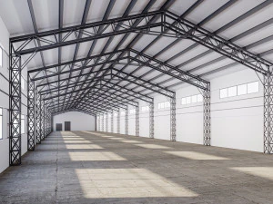 Low poly warehouse 02 3D Model