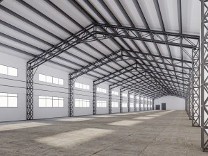 Low poly warehouse 02 3D Model