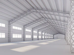 Low poly warehouse 02 3D Model