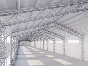 Low poly warehouse 02 3D Model