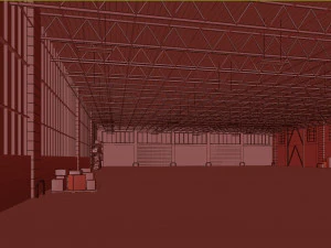 Low poly warehouse 03 3D Model