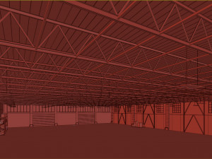 Low poly warehouse 03 3D Model