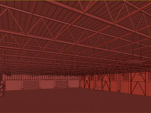 Low poly warehouse 03 3D Model