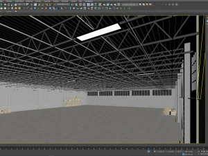 Low poly warehouse 03 3D Model
