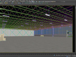 Low poly warehouse 03 3D Model
