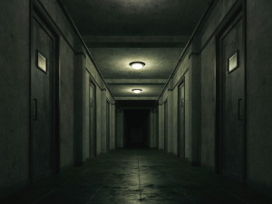 Low poly old dark scary 01 3D Model