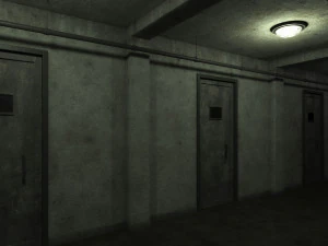 Low poly old dark scary 01 3D Model