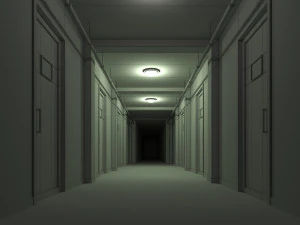 Low poly old dark scary 01 3D Model