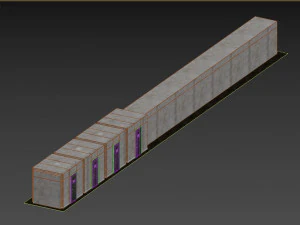 Low poly old dark scary 01 3D Model