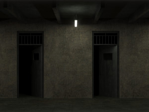Old dark scary corridor 02 Modello 3D