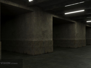 Old dark scary corridor 02 Modello 3D