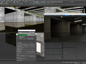 Old dark scary corridor 02 3D Model