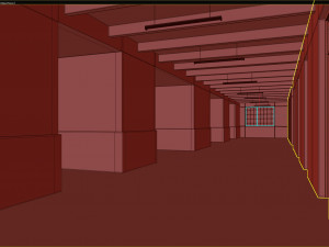 Old dark scary corridor 02 Modello 3D