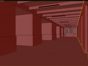 Old dark scary corridor 02 3D Model