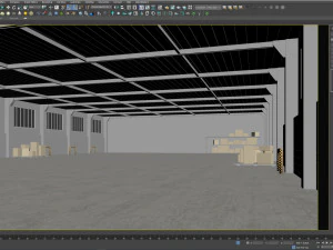 Low poly warehouse 04 3D Model