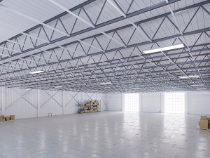 Low poly warehouse 05 Modello 3D