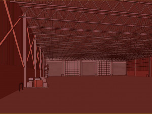Low poly warehouse 05 Modello 3D