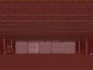 Low poly warehouse 05 3D Model