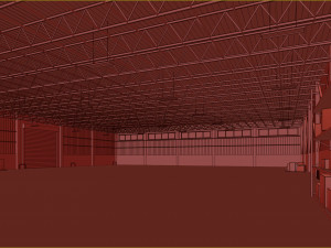 Low poly warehouse 05 Modello 3D