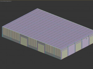 Low poly warehouse 05 Modello 3D
