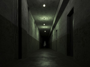 Old dark scary corridor 04 with ghost 3D मॉडल
