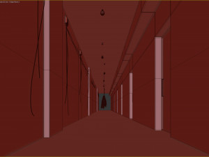 Old dark scary corridor 04 with ghost 3D मॉडल