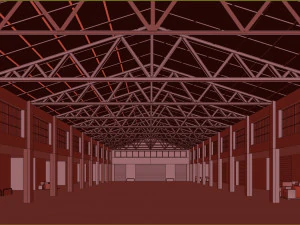 Lowpoly warehouse 06 3D Model