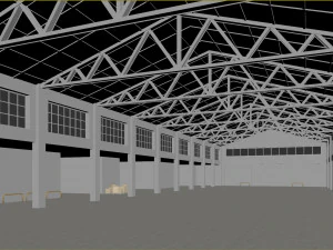 Lowpoly warehouse 06 3D Model