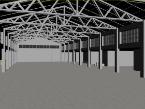 Lowpoly warehouse 06 3D Model