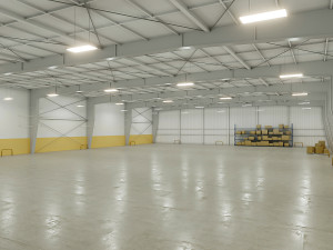 Low poly warehouse 07 Modello 3D
