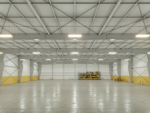 Low poly warehouse 07 Modello 3D