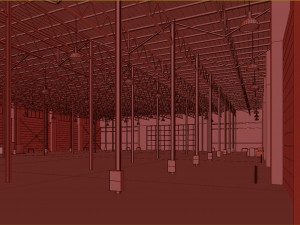 Low poly warehouse 08 3D Модель