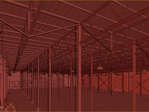 Low poly warehouse 08 3D Модель