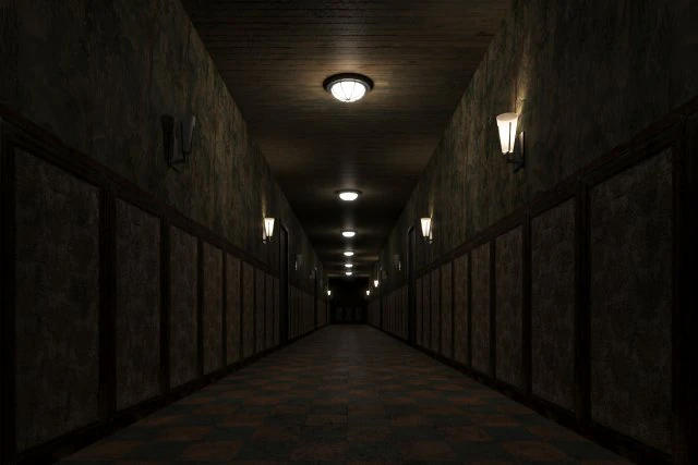 Old dark scary corridor 05 3D Model .c4d .max .obj .3ds .fbx .stl .blend 