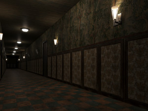 Old dark scary corridor 05 3D Model