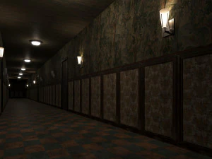 Old dark scary corridor 05 3D Model