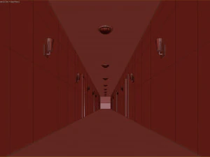 Old dark scary corridor 05 3D Model