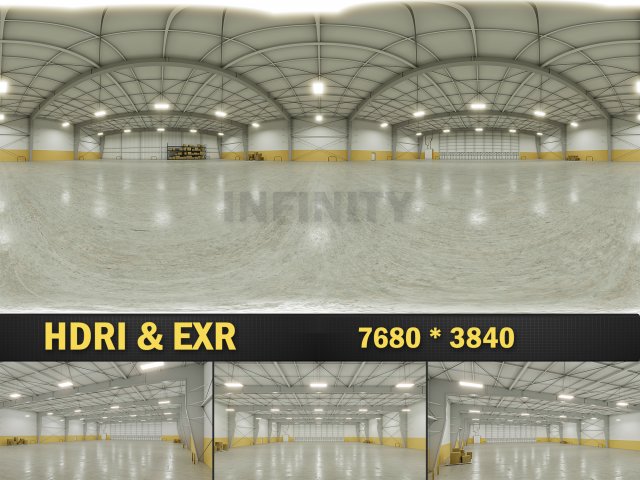 HDRI Warehouse Interior 01 Texturas CG .c4d .max .obj .3ds .fbx .stl .blend 