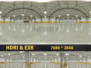 HDRI 倉庫内部 01 CG テクスチャ