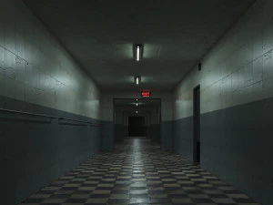 Oude donkere enge gang 07 3D Model