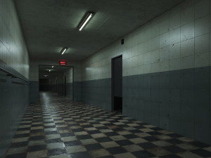 Old dark scary corridor 07 3D Модель