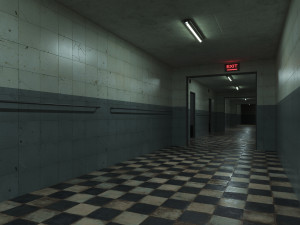 Old dark scary corridor 07 3D Модель