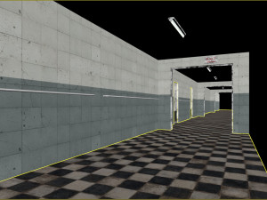 Old dark scary corridor 07 3D Модель