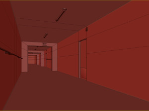 Old dark scary corridor 07 3D Модель