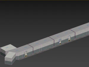 Antigo corredor escuro e assustador 07 Modelo 3D