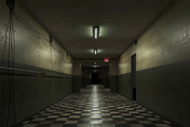 Old Dark Scary Corridor 08 3D Model .c4d .max .obj .3ds .fbx .stl .blend 