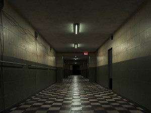 Old Dark Scary Corridor 08 3D Model