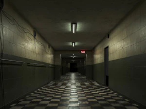 Vecchio corridoio oscuro e spaventoso 08 Modello 3D