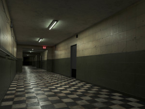 Old Dark Scary Corridor 08 3D Model
